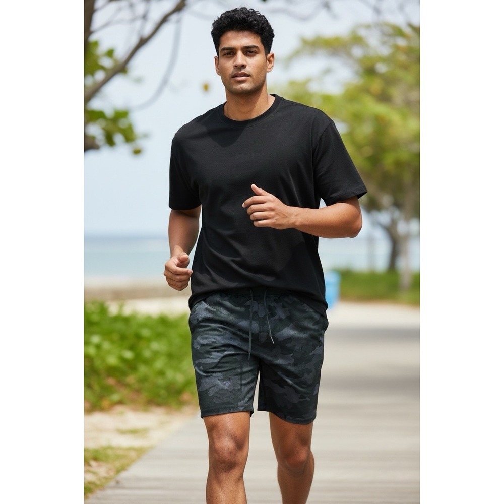 Lululemon Shorts Mens M T H E Linerless Variegated Mesh Camo Max Dark Olive